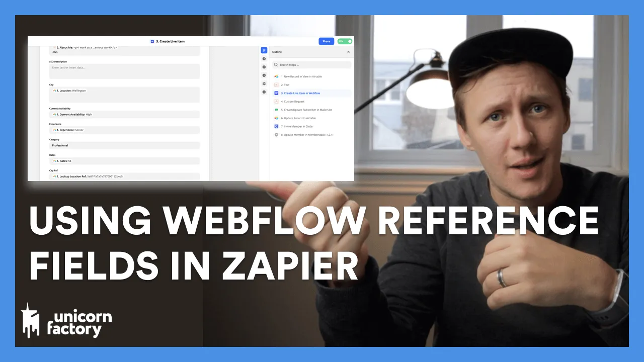 How To Automate Webflow Reference Fields with Zapier