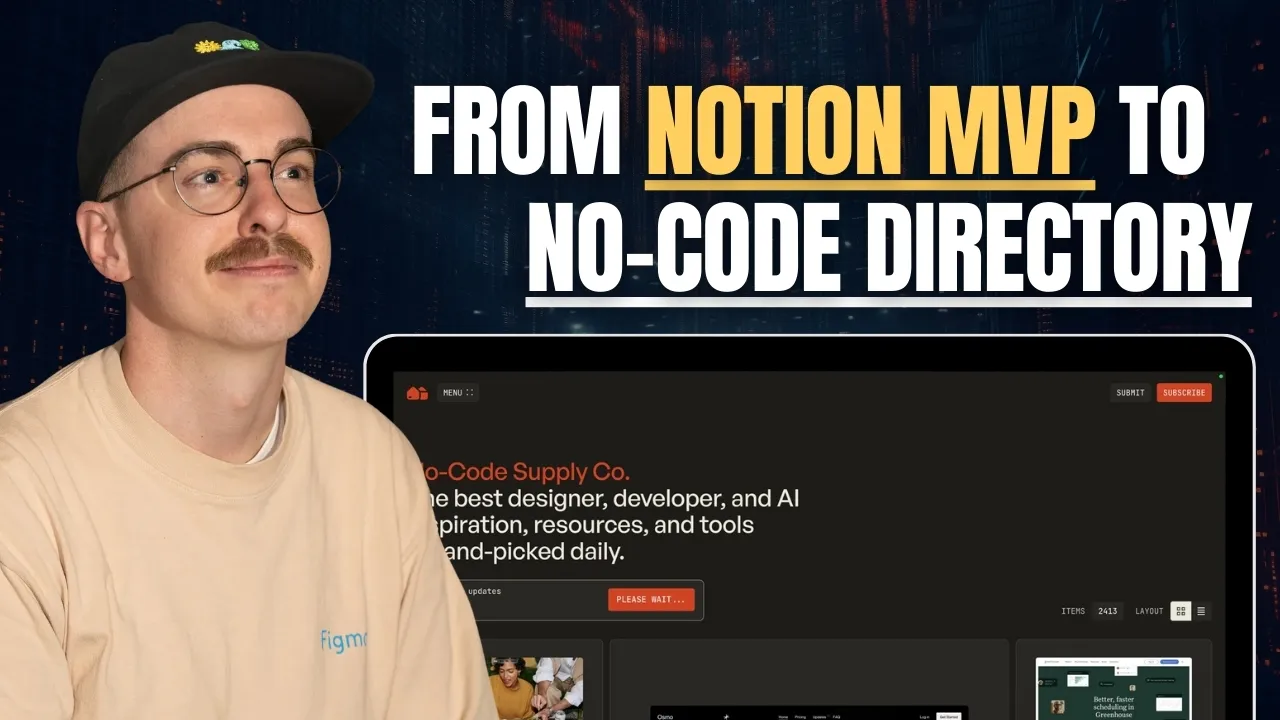 How Corey Moen Built No-Code Supply – A High-Quality No-Code Directory Using Webflow & Airtable