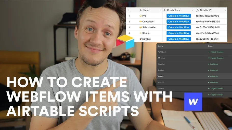 How To Write Webflow CMS Scripts in Airtable
